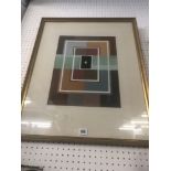 A mid century abstract pastel life model artist D Brown 1972