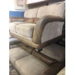 A two and three seater seater leather sofas