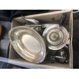 A mixed quantity of silver plate