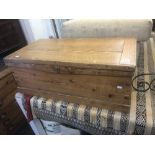 A pine blanket box