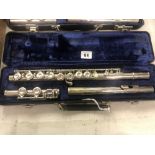 A silver plated Elkhart flute