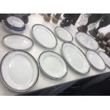 A quantity of blue and white chinaware