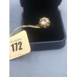 A 9ct gold gem set ring size J