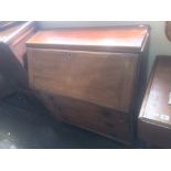 EDWARDIAN INLAID MAHOGANY BUREAU