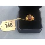 A 9ct gold and ruby ring size R