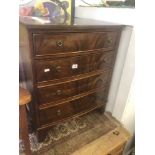 A 19th century mahogany chest of four drawers