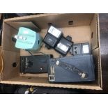 A Kodak autographic brownie and an ensign camera plus other items