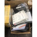 A quantity of assorted electrical's, Tom Tom, modems,