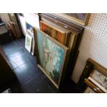 A quantity of assorted paintings etc