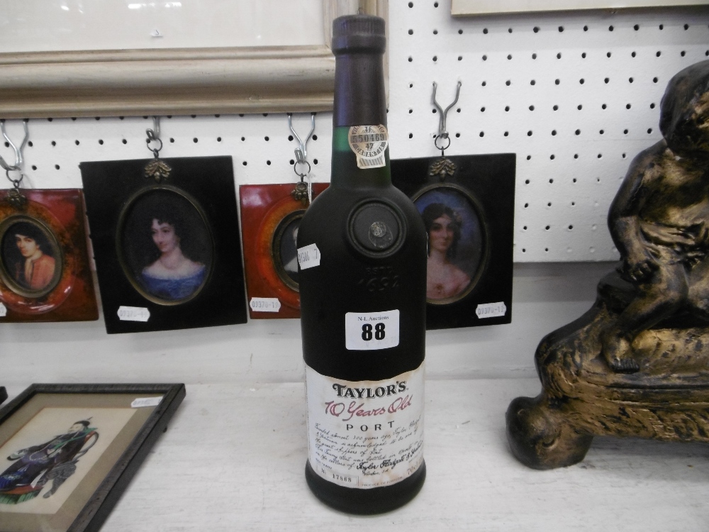 A bottle of Taylors (10 year old) Port,