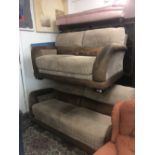 A two and three seater seater leather sofas