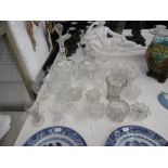 A quantity of assorted glassware,