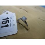 An 18ct gold diamond solitaire ring,
