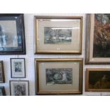 A pair of gilt framed watercolours