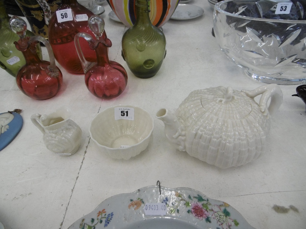 Three pieces of Belleek