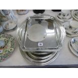 A set of six Christofle silver plated platers