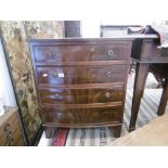 A 19th century mahogany chest of four drawers