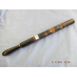A William IV turned wood long truncheon,