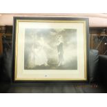 A framed and glazed etching classical scene