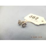 A pair of 18ct white gold,