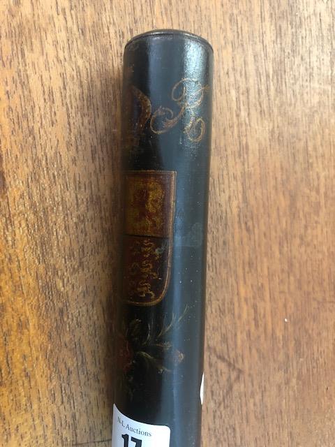 A Victorian turned wood truncheon painted with crown over "VR" cipher over "S. - Image 4 of 6