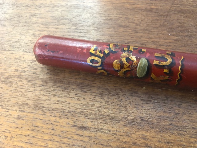 A 19th century turned wood truncheon painted with "A.E.O" of "O.F.K. - Image 3 of 6