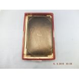 An Asprey & Co wallet with 9ct gold mounts boxed