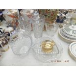 A quantity of assorted crystal glassware