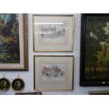 A pair of gilt framed watercolours country scenes