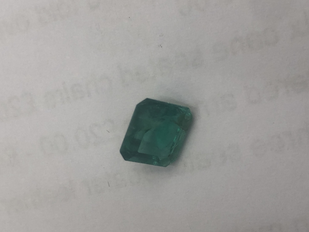 A single loose emerald stone, 1. - Image 9 of 9