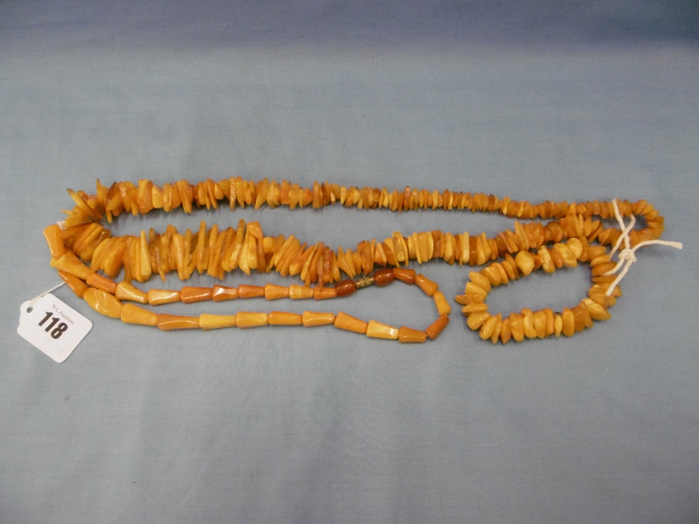 Two honey amber necklaces - Image 2 of 2