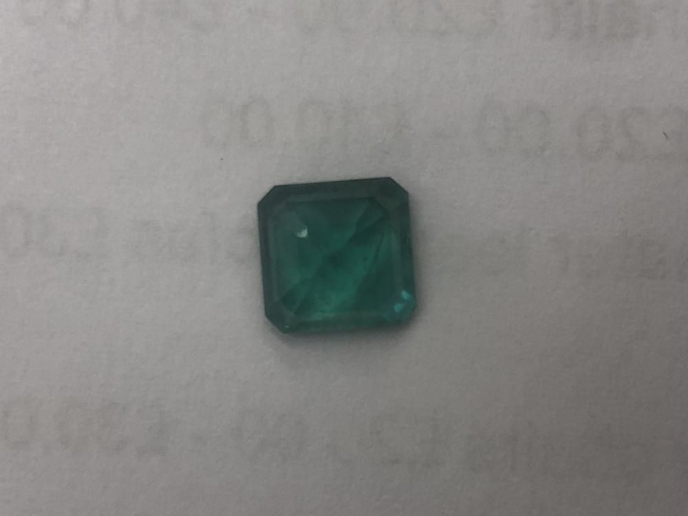 A single loose emerald stone, 1. - Image 7 of 9