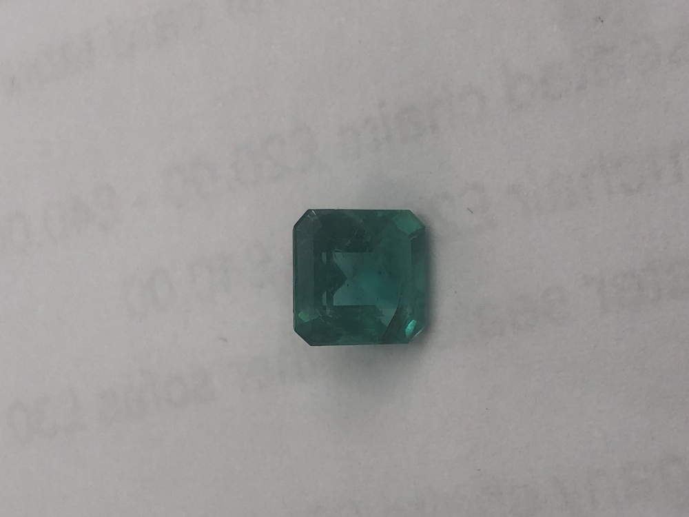 A single loose emerald stone, 1. - Image 5 of 9