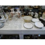 A quantity of assorted sundries including cut glassware,