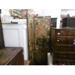 A Victorian decoupage four fold screen