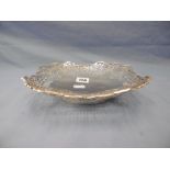 A hallmarked silver pierced dish,