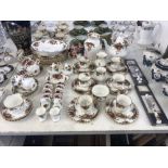 A Royal Albert Old Country Rose tea and dinner set with assorted other items including vase and