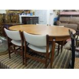 A Gplan extending dining table and four chairs