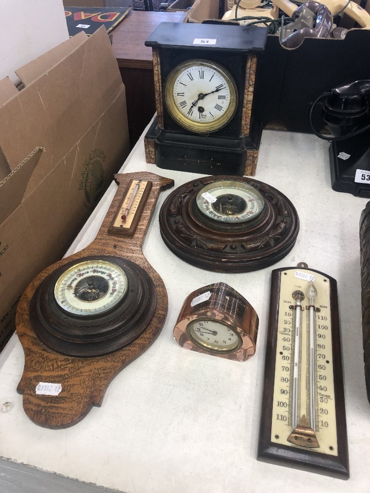 A small quantity of clocks and barometers - Image 4 of 4