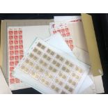 A quantity of unused sheets of German stamps including WW2 Adolf Hilter field post stamps