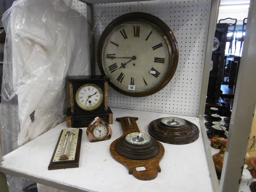 A small quantity of clocks and barometers - Image 2 of 4