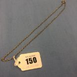 A 9ct yellow gold necklace weight 1 gram