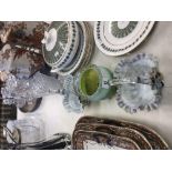 A mixed assortment of glassware,