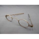 A 19th century pair of George IV period hm silver spectacles