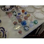 A quantity of paperweights inc.