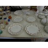 Six Crescent china plates