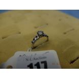 A HM 18ct gold diamond solitaire ring