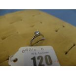 An 18ct gold diamond solitaire ring, size N,