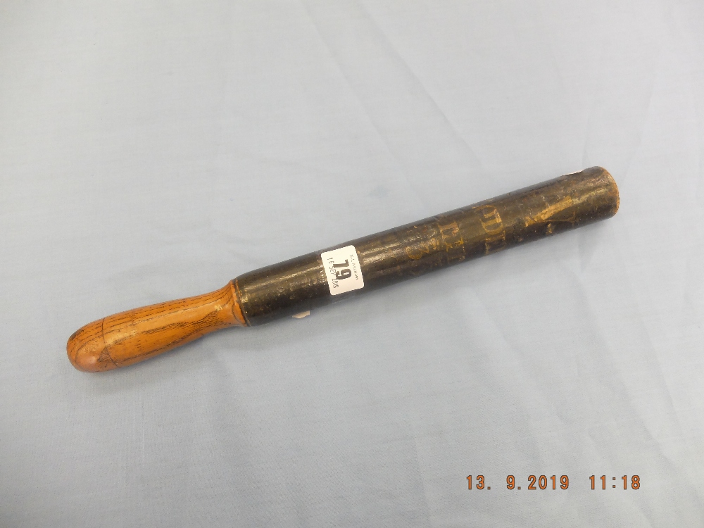 A Victorian turned wood truncheon, painted with "V. - Image 12 of 12