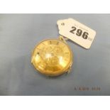 An antique 18ct gold pocket watch a.